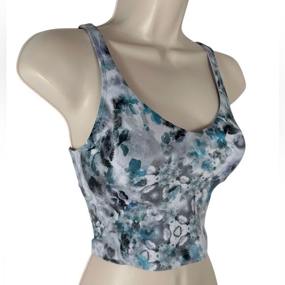 Lululemon Athletica Blue Kaleidofloral Align Cropped Align Tank Top - Picture 5 of 5